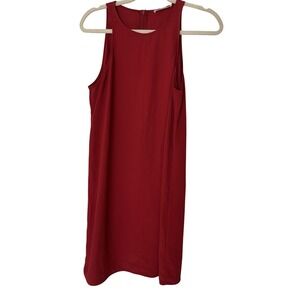 Women's Red Sleeveless Japanese Goweave A Line 90s Shift Mini Dress Size‎ 8